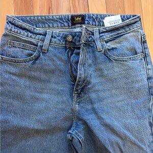 Lee High Rise Straight Cut Relaxed Fit Light Blue Denim Jeans